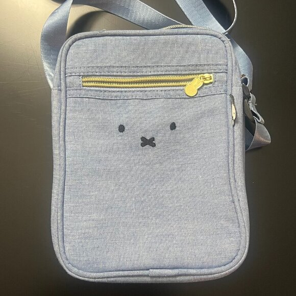 Miffy Vertical Shoulder Bag Face Light Blue Siffler Limited Dick Bruna EUC - Picture 2 of 8